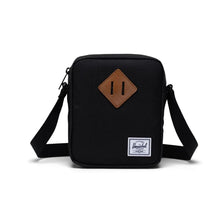 Load image into Gallery viewer, Front view of the black Cross body bag with an adjustable strap.