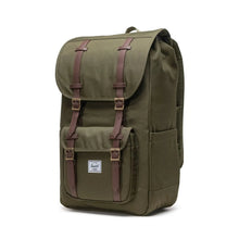 Load image into Gallery viewer, Angled front view of the ivy green backpack.