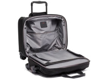 Load image into Gallery viewer, Front view of the open wheeled laptop case.