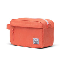 Load image into Gallery viewer, Angled front view of the coral pink travel kit.