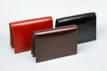 Load image into Gallery viewer, Sierra Italian Leather Gusseted Card Case - Cognac