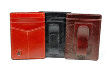 Load image into Gallery viewer, ITALIAN LEATHER MONEY CLIP CARD CASE