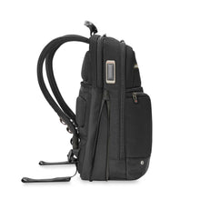 Load image into Gallery viewer, HTA Medium Slim Expandable Black Backpack
