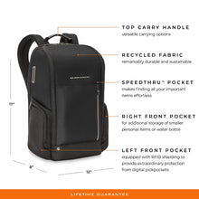 Load image into Gallery viewer, HTA Medium Widemouth Black Backpack