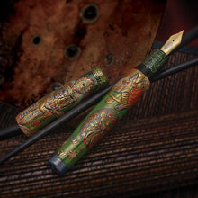 Load image into Gallery viewer, View of the Fountain pen with the cap set to the side.