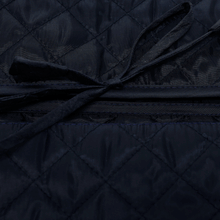 Load image into Gallery viewer, Close up to the ribbon on the black jewelry roll.