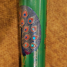 Load image into Gallery viewer, Close up to the raden (abalone shell) circles on the peacock.