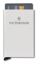 Load image into Gallery viewer, Front Panel View, showing one credit card ejected. The Victorinox logo is printed.