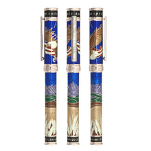Load image into Gallery viewer, Full view of the rollerball pen America the Beautifu in Sapphire Blue
