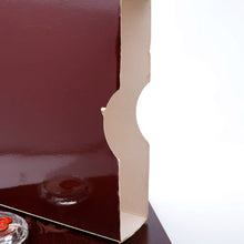 Load image into Gallery viewer, Close up to the entrance of the box sleeve. There is some slight damage to the cardboard due to age.