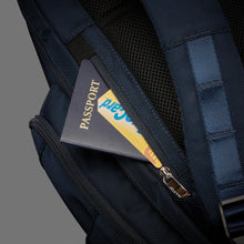 Load image into Gallery viewer, Briggs & Riley Baseline Traveler Backpack - Navy
Image of Hidden Back Pocket, ideal for passport.
Height Width Depth Weight
US 18 in. 12 in. 8.8 in. 3.3 lbs.
EU 45.7 cm 30.5 cm 22.4 cm 1.5 kg