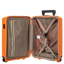 Load image into Gallery viewer, Inside view of the suitcase. The linings are a light brown color.