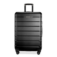 Load image into Gallery viewer, Front panel view of the black hard-shell suitcase.