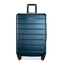 Load image into Gallery viewer, Front panel view of the navy blue hard shell suitcase.