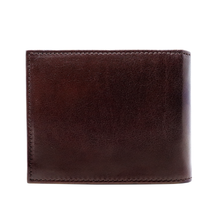 Load image into Gallery viewer, Sierra Italian Leather Billfold w/extra Page - Brown - Back