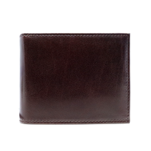 Load image into Gallery viewer, Sierra Italian Leather Billfold w/extra Page - Brown - Front