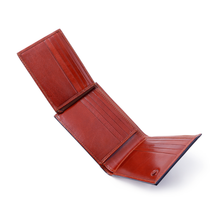 Load image into Gallery viewer, Sierra Italian Leather Billfold w/extra Page - Cognac - Open
