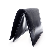 Load image into Gallery viewer, Sierra Italian Leather Gusseted Card Case - Black