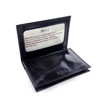 Load image into Gallery viewer, Sierra Italian Leather Gusseted Card Case - Black