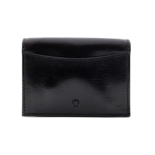 Load image into Gallery viewer, Sierra Italian Leather Gusseted Card Case - Black