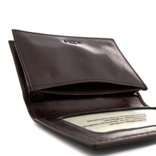 Load image into Gallery viewer, Sierra Italian Leather Gusseted Card Case - Brown - Inner Pocket