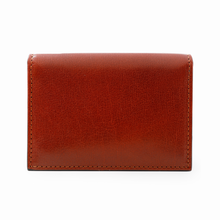 Load image into Gallery viewer, Sierra Italian Leather Gusseted Card Case - Cognac