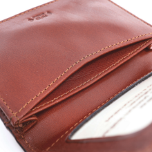 Load image into Gallery viewer, Sierra Italian Leather Gusseted Card Case - Cognac