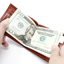 Load image into Gallery viewer, Sierra Italian Leather Money Clip Wallet - Cognac -  Money on Clip