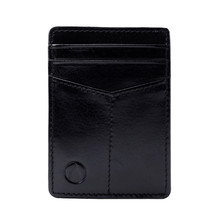 Load image into Gallery viewer, Sierra Italian Leather Money Clip Card Case - Black