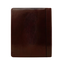 Load image into Gallery viewer, Sierra Italian Leather Letter Pad Folio - Brown - Back