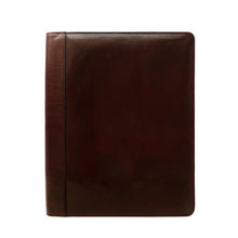 Load image into Gallery viewer, Sierra Italian Leather Letter Pad Folio - Brown -  Front