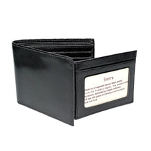 Load image into Gallery viewer, Sierra Italian Leather Billfold w/extra Page - Black
