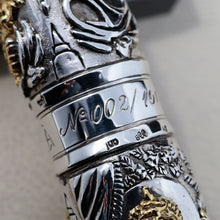 Load image into Gallery viewer, Caran d'Ache Limited Edition Ganesh Fountain Pen Close up on Edition Stamp: No. 002 / 101