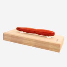 Load image into Gallery viewer, Capped angled view of the orange red
Tamenuri fountain pen.