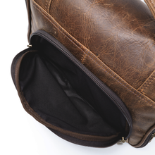 Load image into Gallery viewer, DayTrekr Hanging Toiletry Kit - Brown Distressed Leather
Close-up view of front panel organizer pocket.
Dimensions: 11"(w) x 9"(h) x 4"(d)