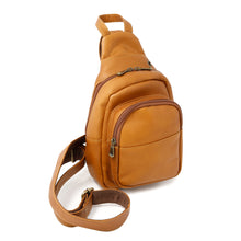 Load image into Gallery viewer, DayTrekr Distressed Leather Crossbody - Tan
Image of Front Angled View
Dimensions: 11 x 7"