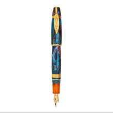 Load image into Gallery viewer, Front view of the fountain pen with the cap posted at the top.