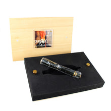 Load image into Gallery viewer, The fountain pen arranged with the presentation box and lid.