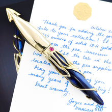 Load image into Gallery viewer, Dragon Jules Verne Solid 18K Gold Squid Limited Edition Fountain Pen w/ Rubies