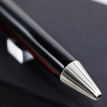 Load image into Gallery viewer, Edelberg Sloop EB-1001 - Black Resin w/ Red Racing Stripe Rollerball Pen - Floor Model