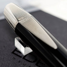Load image into Gallery viewer, Edelberg Sloop EB-1001 - Black Resin w/ Red Racing Stripe Rollerball Pen - Floor Model