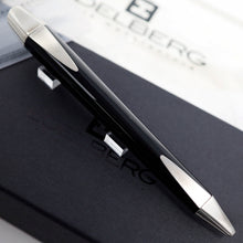 Load image into Gallery viewer, Edelberg Sloop EB-1001 - Black Resin w/ Red Racing Stripe Rollerball Pen - Floor Model