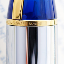 Load image into Gallery viewer, Close up to the top ring on the pen cap. It has EVERSHARP SKYLINE engraved on it.