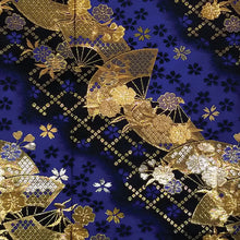Load image into Gallery viewer, Close up to the Midnight Sakura Fabric.