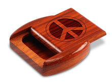 Load image into Gallery viewer, Top Angled View with Laser Engraved Peace Sign - Top Open