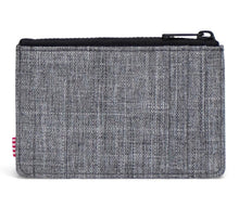Load image into Gallery viewer, Back view of the Raven Crosshatch card holder wallet.