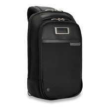 Load image into Gallery viewer, Briggs & Riley @work Sling shown in Black
Front Angled View
Dimensions:  13 x 8.5 x 4 in / 33 x 21.6 x 10.2 cm