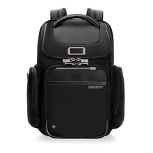 Load image into Gallery viewer, Briggs & Riley @Work Medium Widemouth Backpack in Navy
Image of Front Panel View
Dimensions: 17 x 14.5 x 8 in / 43.2 x 36.8 x 20.3 cm