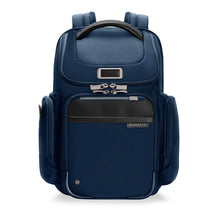Load image into Gallery viewer, Briggs & Riley @Work Medium Widemouth Backpack in Navy
Image of Front Panel View
Dimensions: 17 x 14.5 x 8 in / 43.2 x 36.8 x 20.3 cm
