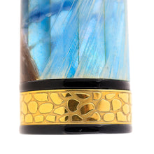 Load image into Gallery viewer, close up to the cap ring with an engraved rock wall pattern.